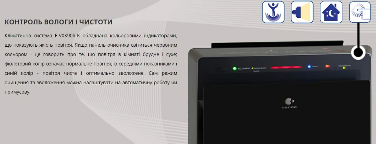 Panasonic Очищувач повітря Nanoe (90) Black F-VXK90R-K — Photo 13