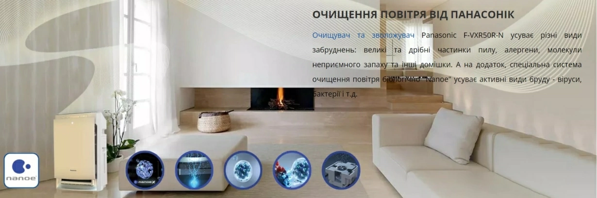 Panasonic Очищувач повітря Nanoe (50) Gold F-VXR50R-N — Photo 10
