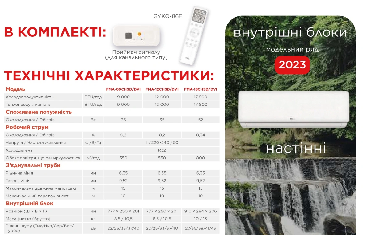 TCL Elite CHSD Inverter настінні блоки з білою ребристою панеллю FMA-09CHSD/DVI — Photo 11