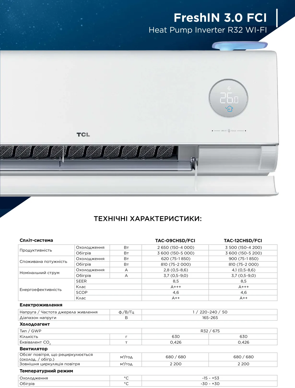 TCL FreshIN 3.0 Series FCI Heat Pump Inverter R32 WI-FI TAC-09CHSD/FCI — Photo 20