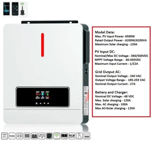 Daxtromn Victor Гібридний сонячний інвертор NM-ECO-6.2KW PLUS — Photo 9